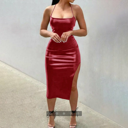 PU Leather Backless
