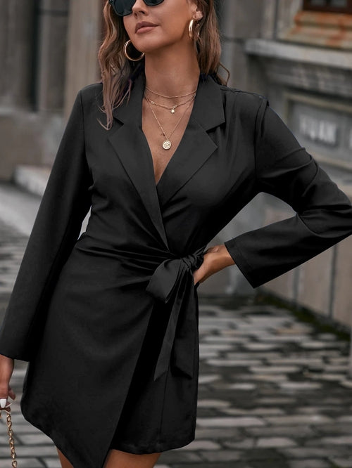 Mid-Length Autumn And Winter Lace-Up Waist Top